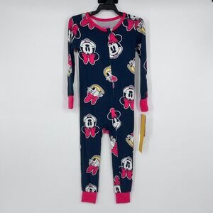NWT Disney Minnie Mouse Daisy Duck Toddler Girls Pajamas Sleepwear 3T‎ Navy Pink